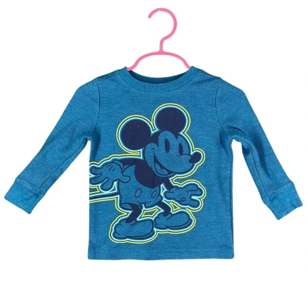 Mickey Mouse Shirt 18M Months Child Disney Baby‎ Jumping Beans Blue Cotton
